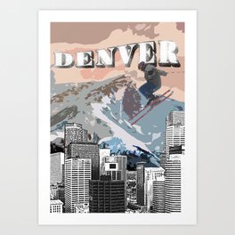Ski Denver Art Print