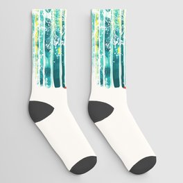 Fox in quiet forest Socks