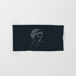 Aphrodite Minimalism Line Art - Dark Academia Inspired Hand & Bath Towel