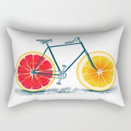 Vintage Orange Old Bike with Retro Cycle Frame Rectangular Pillow