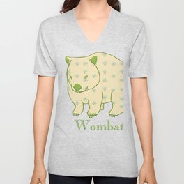 Wombat (Vombatus ursinus) by Chrissy Wild V Neck T Shirt