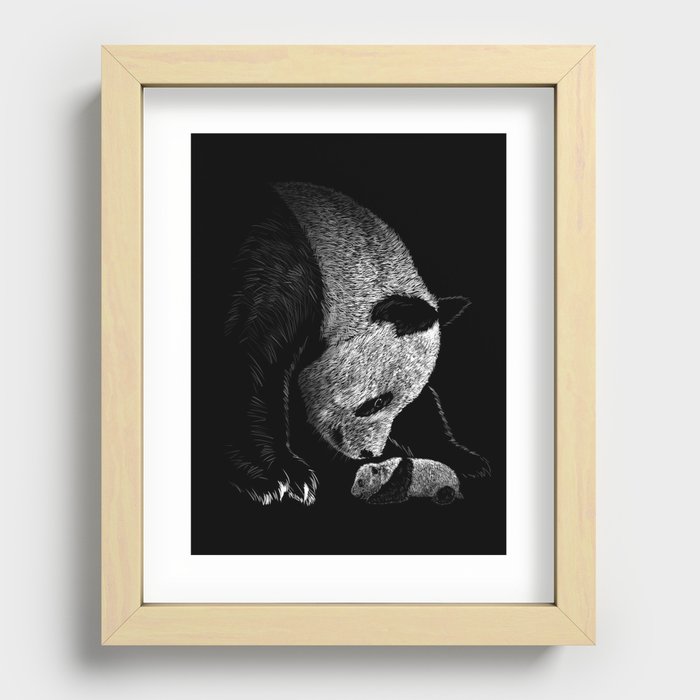 A MOTHER'S AFFECTION Recessed Framed Print