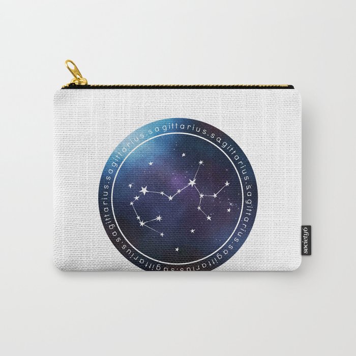 Sagittarius Zodiac | Nebula Circle Carry-All Pouch