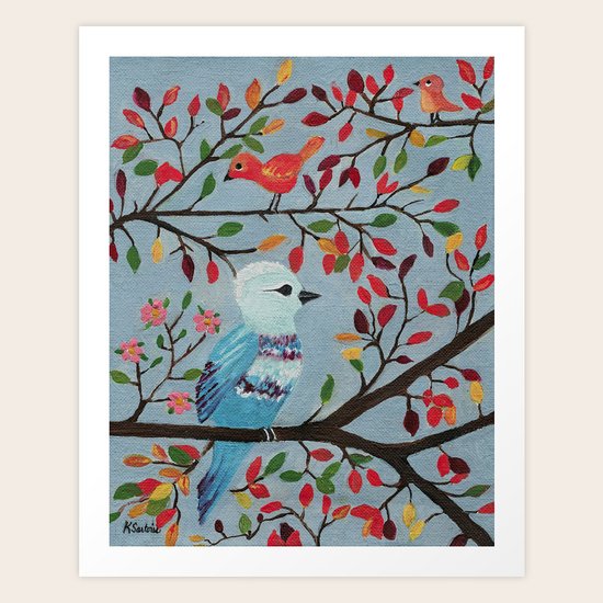 Triple Tweet Art Print