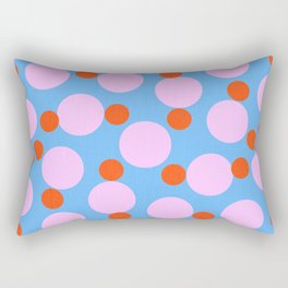 Modern Abstract Bubble Dance Pink And Blue Rectangular Pillow