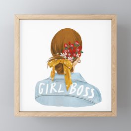Girl Boss Print Framed Mini Art Print