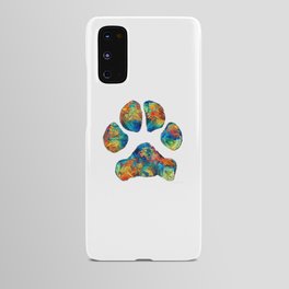 Colorful Dog Paw Print by Sharon Cummings Android Case