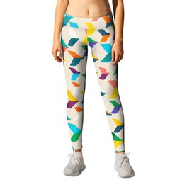 Great Bird Migration Leggings | Geometric, Curated, Colorful, Whimsical, Animal, Other, Abstract, Minimalism, Sun, Painting 