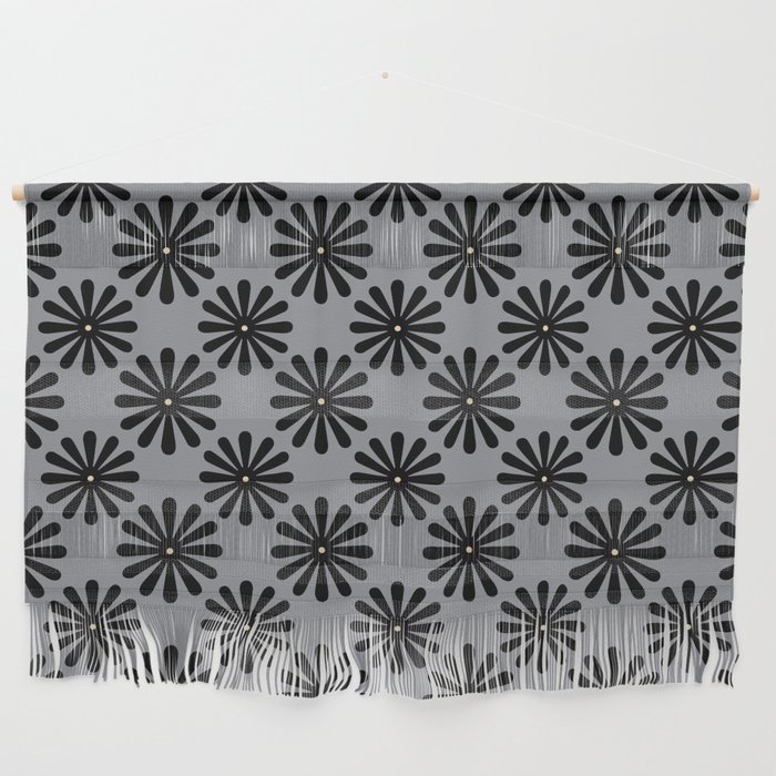 Pale blue floral pattern design Wall Hanging