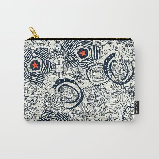 succulents ivory orange star Carry-All Pouch