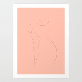 Woman Curves Art Print
