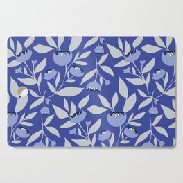 Bold and bright blue peony flower Cutting Board