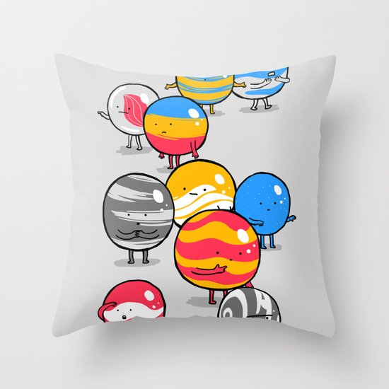 The Lost Marbles Throw Pillow