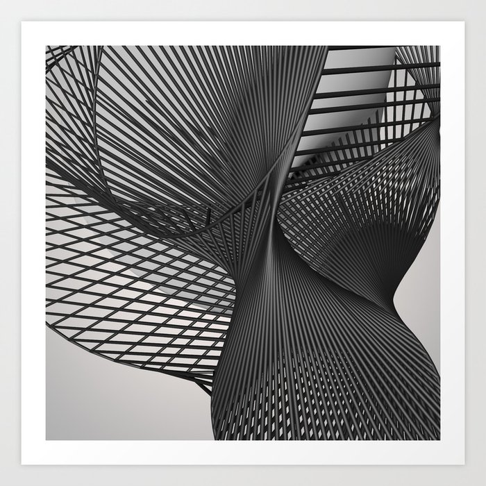 abstract art  Art Print | Graphic-design, Abstract, Art, Graphic, Design, Lines, Black, White, Construction, Architecture