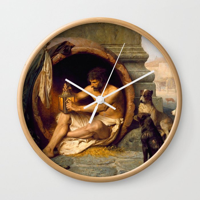 Evil Periodic Bloodstained Jean-Léon Gérôme Diogenes - Philosophy Wall Clock by FAMOUS RESTORED ART |  Society6