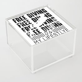 Free Diving Is My Lifestyle Apnoe Freediver Dive Acrylic Box
