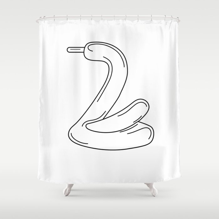 A Balloon Snakey Snake  Shower Curtain