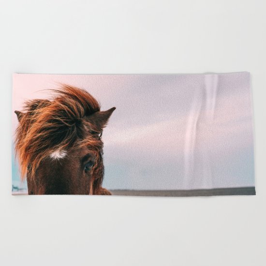 Horse #sunset Beach Towel