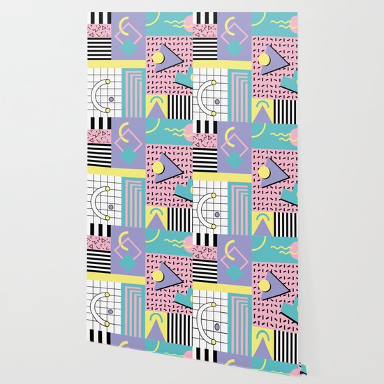 Memphis Pattern 27 80s 90s Retro 1st Year Anniversary Design