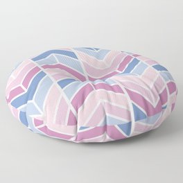 Pastel Herringbone Pattern Floor Pillow