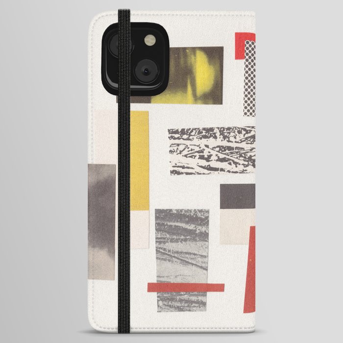 Abstract Geometric Paper Collage iPhone Wallet Case