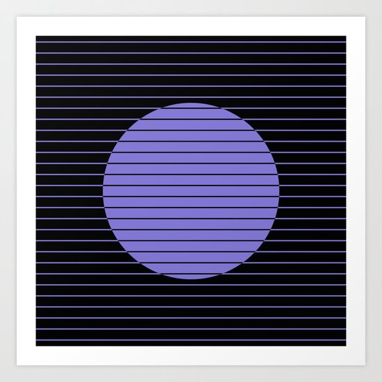 Difference (Minimalistic, pastel blue and black, geometric design) Art Print