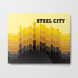Steel City Pittsburgh Skyline Metal Print | Pgh, Typography, Steeltown, Pittsburghdecor, Pitt, Pittsburghskyline, Pittsburghart, Pennsylvania, Cityofchampions, Pattern 