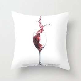 Red Wine Throw Pillow
