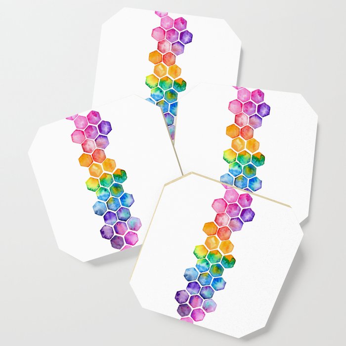 Rainbow Honeycomb Coaster