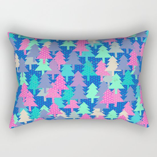 Colorful fir pattern II Rectangular Pillow