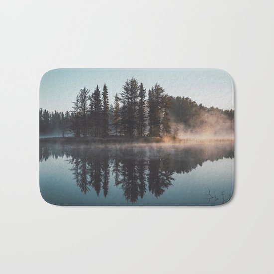 Foggy lake #society6 Bath Mat