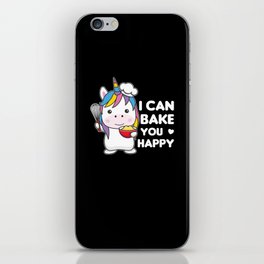 I Can Bake You Happy Sweet Unicorn Bakes iPhone Skin