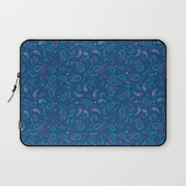 Blue Hazed Paisley Pattern Laptop Sleeve
