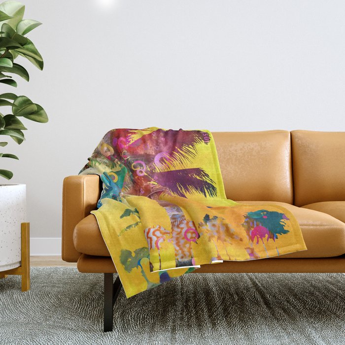 Palm in the Sun Throw Blanket