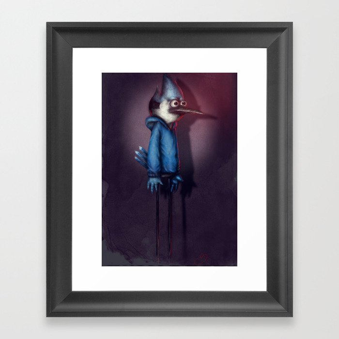 Mordecai from Regular Show Framed Art Print