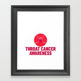 Head and Neck Throat Cancer Ribbon Survivor Framed Art Print
