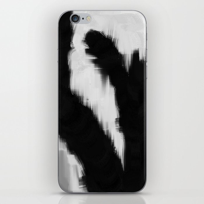 Modern Abstract Black and White No6 iPhone Skin