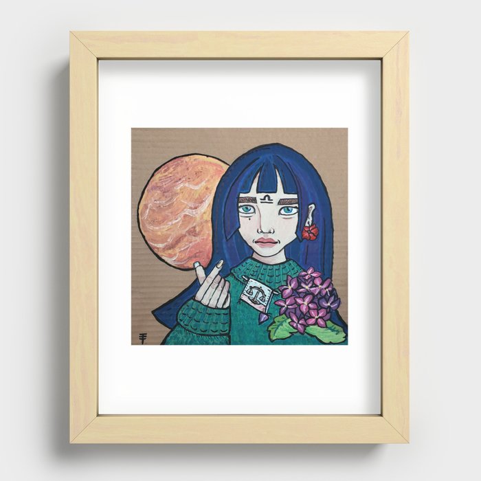 Libra (Astro Girl) Recessed Framed Print