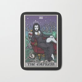 The Empress Vampire Terror Tarot Card (Color) Bath Mat | Theempress, Halloween, Spooky, Graphicdesign, Scary, Digital, Samhain, Terrortarot, Ink, Vampiress 