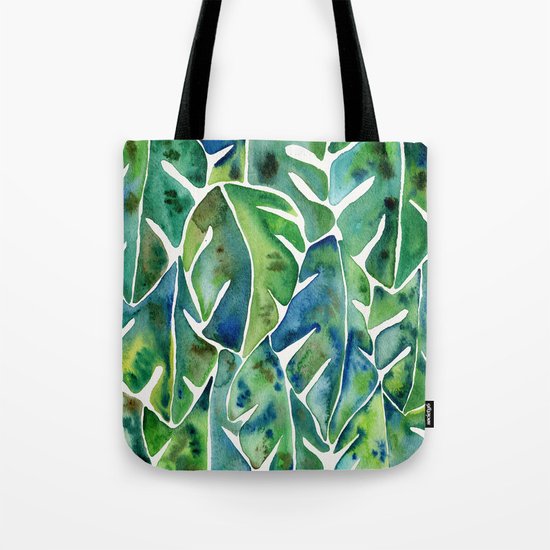 Split Leaf Philodendron – Green Tote Bag