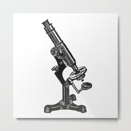 Microscope Metal Print