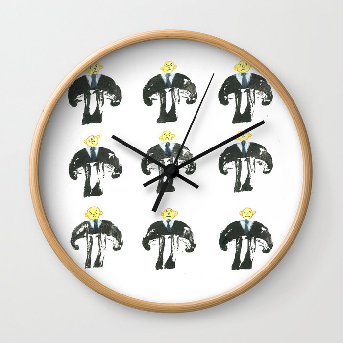 Angry Mushroom Men  Wall Clock