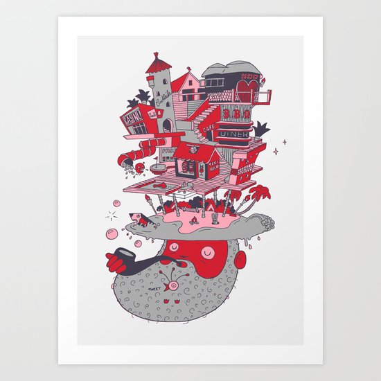 Hood Hat Art Print