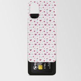 Valentine seamless pattern with hearts. Android Card Case