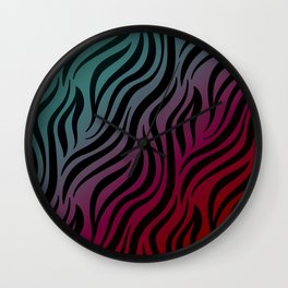 Color Burn Zebra Pattern Wall Clock