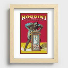 Vintage Houdini Magic poster Recessed Framed Print