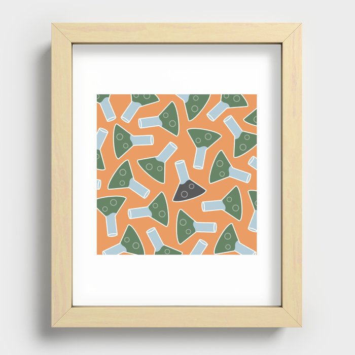 Special and unique chemical flask pattern 7 Recessed Framed Print