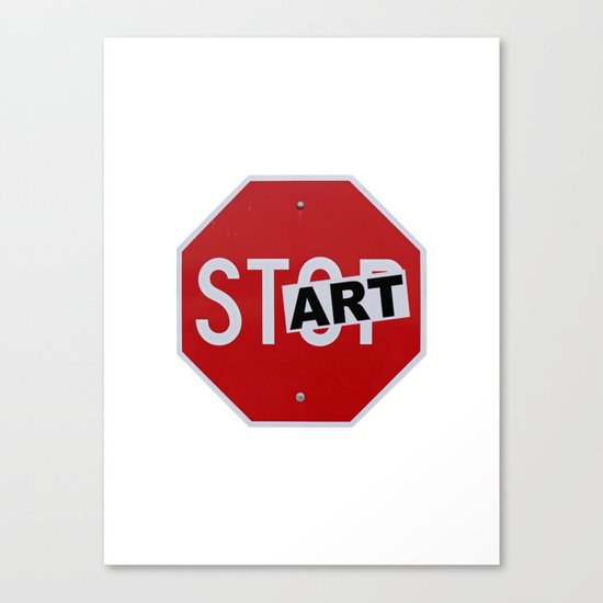 Stop Start Art Canvas Print