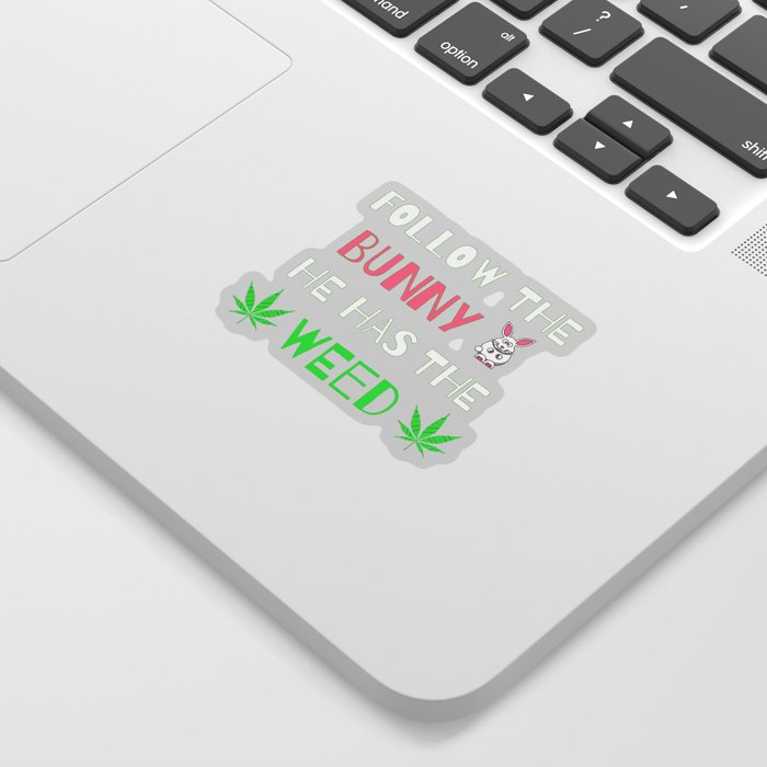 Marijuana Easter Bunny | Weed and Cannabis 420 Sticker by High Park Outlet  | Society6
