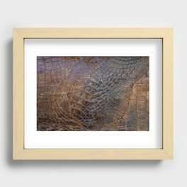 Crocodile texture Recessed Framed Print